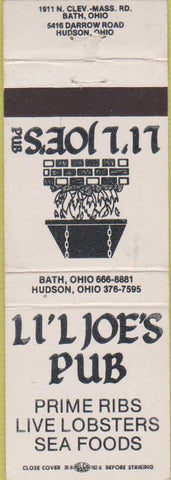 Matchbook Cover - Lil Joe's Pub Hudson OH