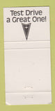 Matchbook Cover - Chevrolet Pontiac Sweewater TN Glacier Blue WEAR 30 Strike