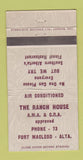 Matchbook Cover - Ranch House Fort Macleod AB 30 Strike