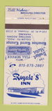 Matchbook Cover - Royale's Inn Princeton IL 30 Strike