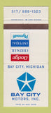 Matchbook Cover - Bay City Motors Dodge Chrysler Plymouth MI 30 Strike