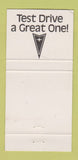 Matchbook Cover - Chevrolet Pontiac Sweewater TN Brentwood Brown WEAR 30 Strike