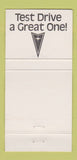 Matchbook Cover - Chevrolet Pontiac Sweewater TN Mandarin Orange  30 Strike
