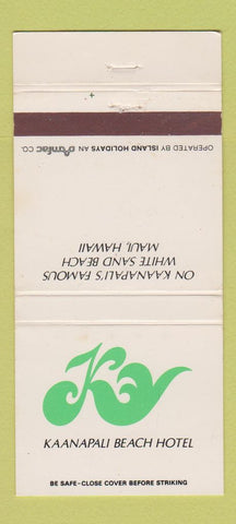 Matchbook Cover - Kannapali Beach Hotel Maui Hawaii 30 Strike