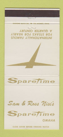 Matchbook Cover - Spartime Steaks Omaha NE San Ross Nisi 30 Strike