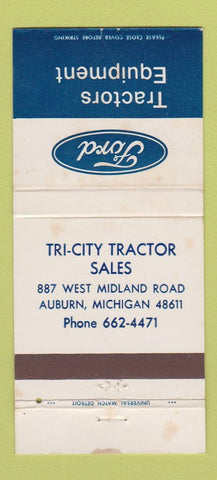 Matchbook Cover - Tri City Tractors Ford Auburn MI WEAR 30 Strike
