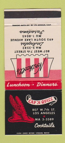 Matchbook Cover - Northcott's Restaurant Los Angeles Pasadena CA 30 Strike