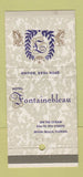 Matchbook Cover - Hotel Fontainebleau Miami Beach FL  30 Stick