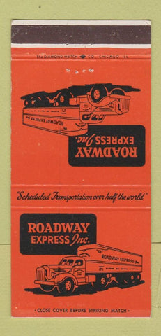 Matchbook Cover - Roadway Express Trucking Akron OH 30 Strike