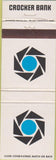 Matchbook Cover - Crocker Bank