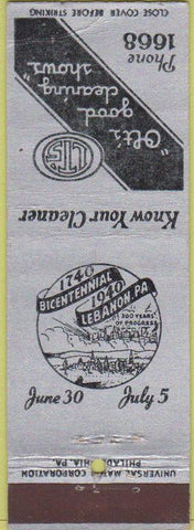 Matchbook Cover - Lts Cleaners Lebanon PA