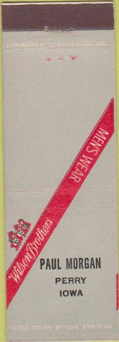 Matchbook Cover - Wilson Men's wear Perry IA