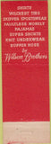 Matchbook Cover - Wilson Men's wear Perry IA