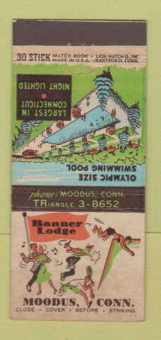 Matchbook Cover - Banner Lodge Moodus CT 30 Stick