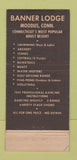 Matchbook Cover - Banner Lodge Moodus CT 30 Stick