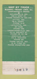 Matchbook Cover - McDaniel Trucking Freight Crawfordsville IN 30 Strike