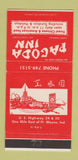 Matchbook Cover - Pagoda Inn Chinese Fort Wayne IN 30 Strike