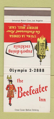 Matchbook Cover - Beefeater Inn Beverly Hills CA 30 Strike