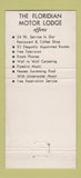 Matchbook Cover - Floridian Motor Lodge St Augustine FL 30 Strike