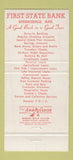 Matchbook Cover - First State Bank Springdale AR 30 Strike