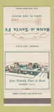 Matchbook Cover - Bank of Santa Fe NM 30 Strike