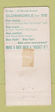 Matchbook Cover - 1955 Oldsmobile First Motors Villa Park IL WORN 30 Strike