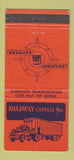 Matchbook Cover - Roadway Express Trucking 30 Strike
