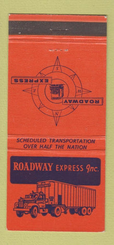 Matchbook Cover - Roadway Express Trucking 30 Strike