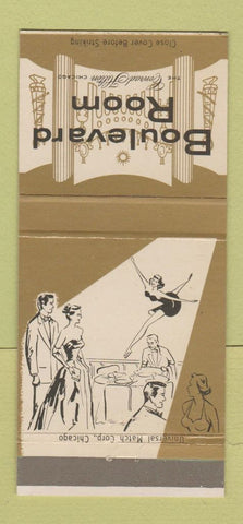 Matchbook Cover - Conrad Hilton Hotel Chicago IL Boulevard Room 30 Strike