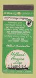 Matchbook Cover - Holland America Line Freight 30 Stick