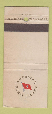 Matchbook Cover - American Export Lines freight WEAR 30 Stick