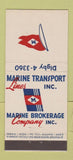 Matchbook Cover - Marine Transport Lines Freight 21 Strike Feature