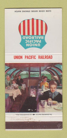 Matchbook Cover - Union Pacific Railroad Dome Dining Cars 30 Strike