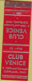 Matchbook Cover - Club Venice Cleveland OH