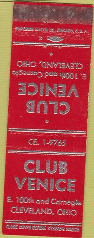 Matchbook Cover - Club Venice Cleveland OH