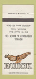Matchbook Cover - Royall Chevrolet Buick Malakoff TX 30 Strike
