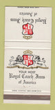 Matchbook Cover - Royal Coach Inns of America Dallas TX 30 Strike