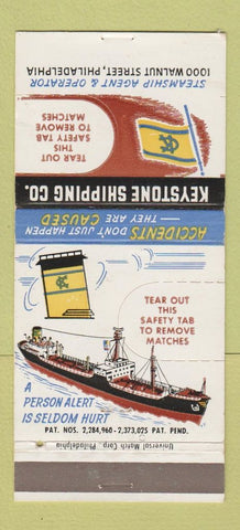Matchbook Cover - Keystone Shipping Freight Philadelphia PA WEAR 30 Strike