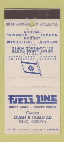 Matchbook Cover - Fjell Line Freight Oslo Norway 30 Stick