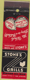 Matchbook Cover - Stone's Grills OH chain