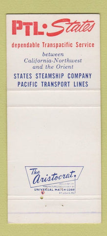 Matchbook Cover - PTL States Steamship Freight 30 Strike