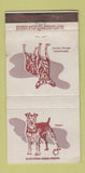Matchbook Cover - Superior Match Dogs Terrier Chihuahua WEAR 30 Strike