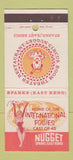 Matchbook Cover - Nugget Casino Sparks NV Girlie clown 30 Strike