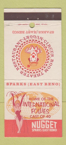 Matchbook Cover - Nugget Casino Sparks NV Girlie clown 30 Strike