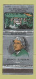 Matchbook Cover - Monticell Thomas Jefferson Charlottesville VA 30 Stick