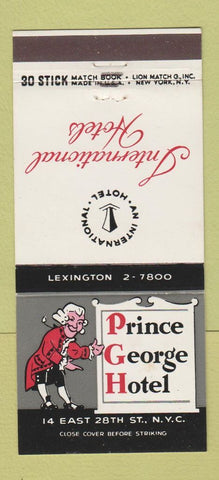 Matchbook Cover - Prince George Hotel New York City 30 Stick