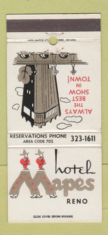 Matchbook Cover - Hotel Mapes Casino Reno NV 30 Strike