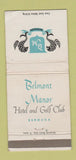 Matchbook Cover - Belmont Manor Hotel Bermuda WEAR 30 Strike