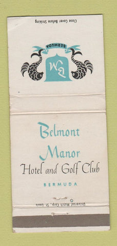 Matchbook Cover - Belmont Manor Hotel Bermuda WEAR 30 Strike