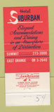 Matchbook Cover - Hotel Suburban East Orange NJ 30 Strike